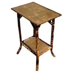 Vintage Coastal Burnt Bamboo Beistelltisch