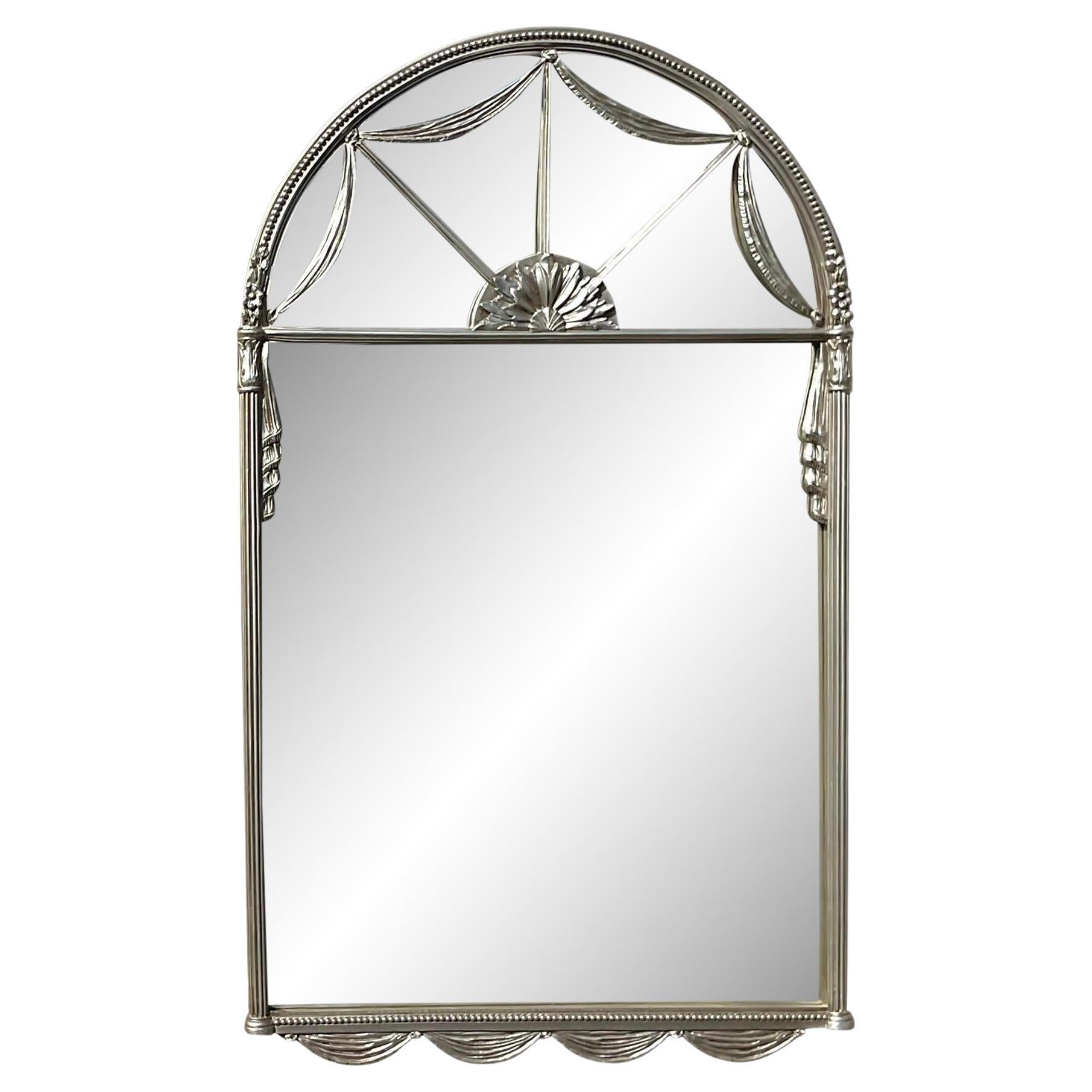 Vintage Coastal Carolina Company Silver Swag Mirror
