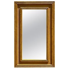 Miroir vintage en bambou sculpté