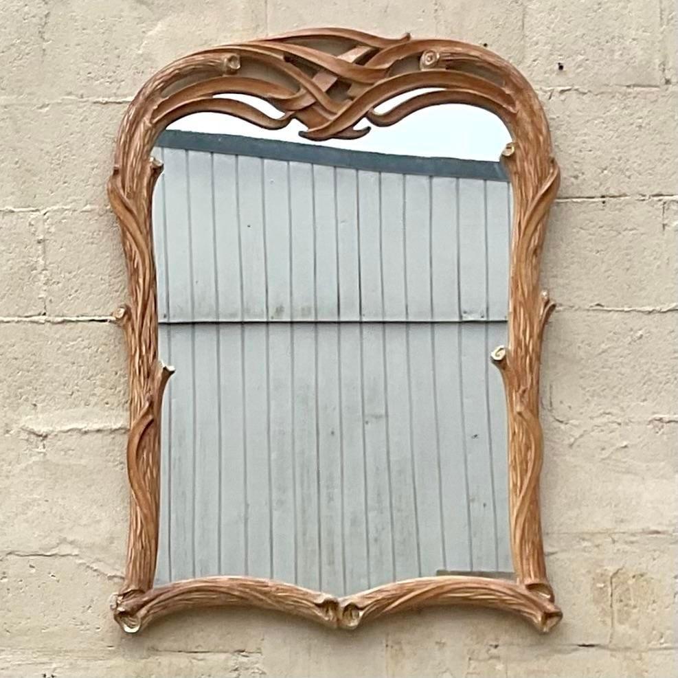 faux bois mirror