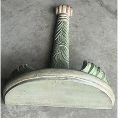 Vintage Coastal Carved Palm Frond Bracket