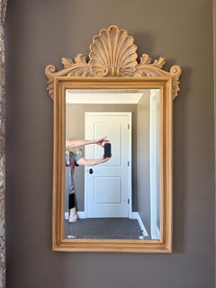 Vintage Coastal Carved Wood Mirror