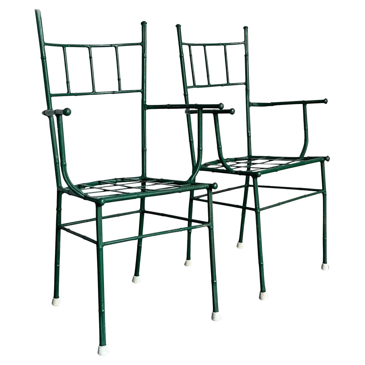 Poltrone per lui e per lei in alluminio finto bambù - Set di 2 Vintage By in vendita