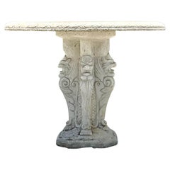 Used Coastal Cast Concrete Grotto Table