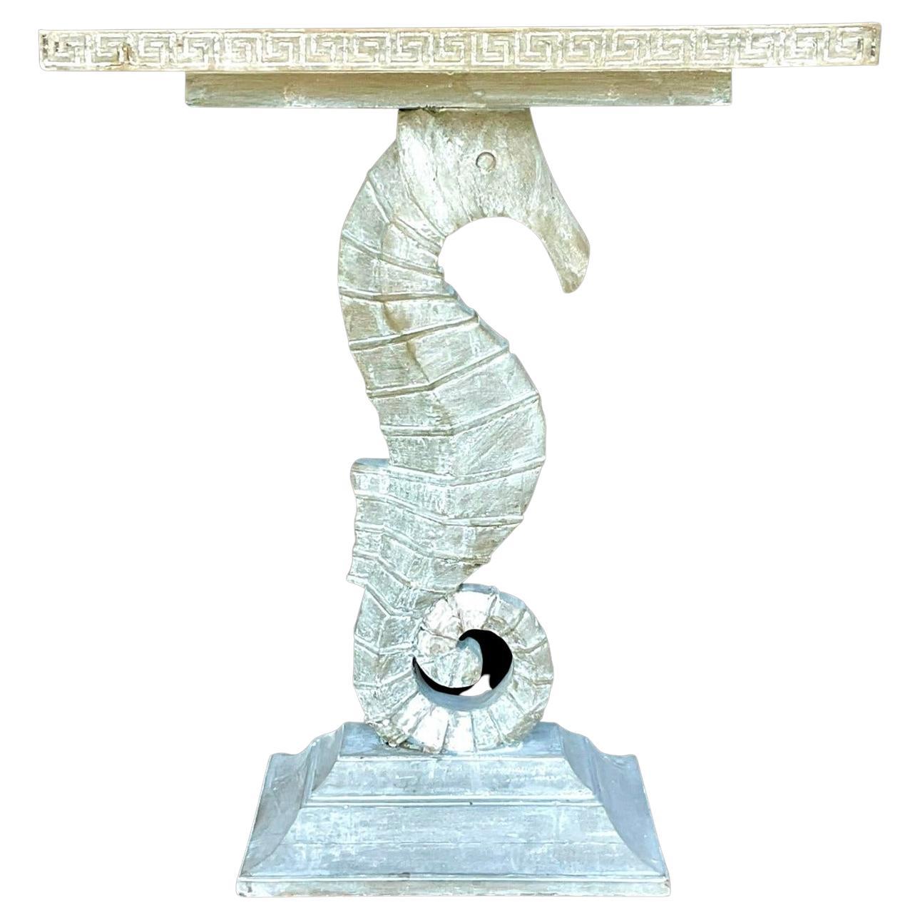 Vintage Coastal Seahorse Trio Birdbath For Sale at 1stDibs vintage
