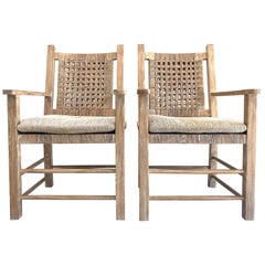 Vieilles chaises côtières attribuées à Kreiss Furniture:: 1 paire
