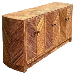 Credenza Vintage Coastal Chevron Pencil Reed