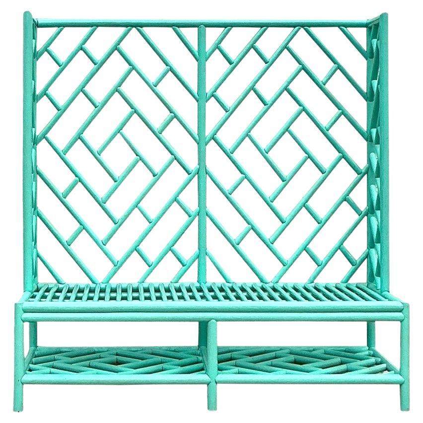 Chinesisches Chippendale-Rattan-Sessel am Meer, Vintage