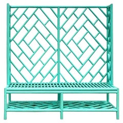 Divano in rattan Chippendale cinese d'epoca