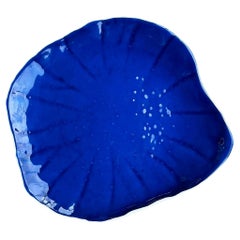 Vintage Coastal Cobalt Glass Tray