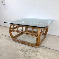 Vintage Coastal Coffee Table by Ficks Reed