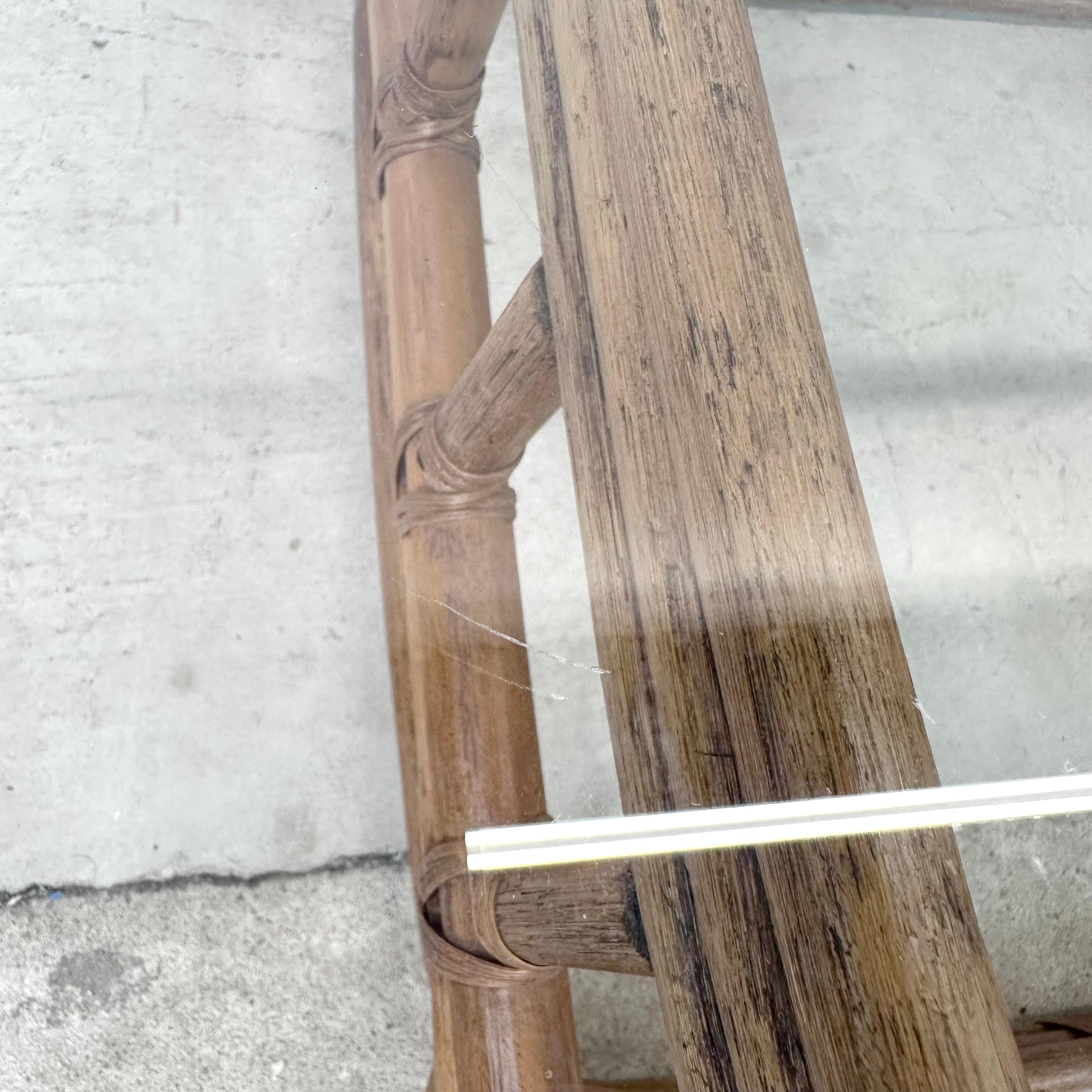 Vintage Coastal Coffee Table by Ficks Reed For Sale at 1stDibs | round ...