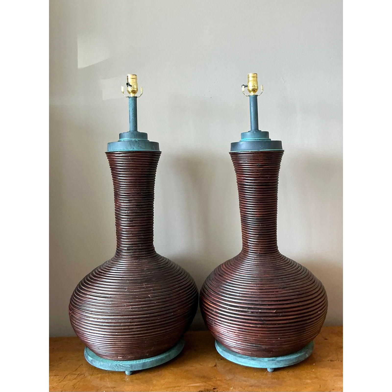 Organico moderno Canna da pesca a spirale costiera d'epoca - Una coppia in vendita