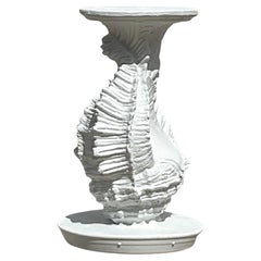 Pedestal de concha costera vintage