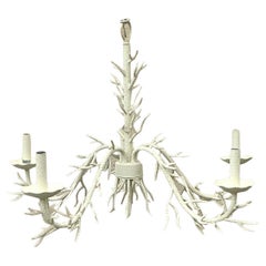 Vintage Coastal Coral Branch Kronleuchter