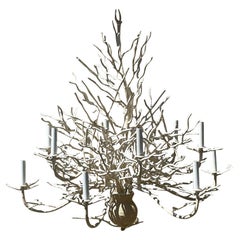 Vintage Coastal Coral Branch Kronleuchter