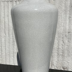 Vintage Coastal Crackle Glaze Tall Vase