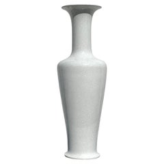 Vintage Coastal Crackle Glaze Tall Vase