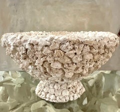 Vintage Coastal Custom Monumental Coquina Planter