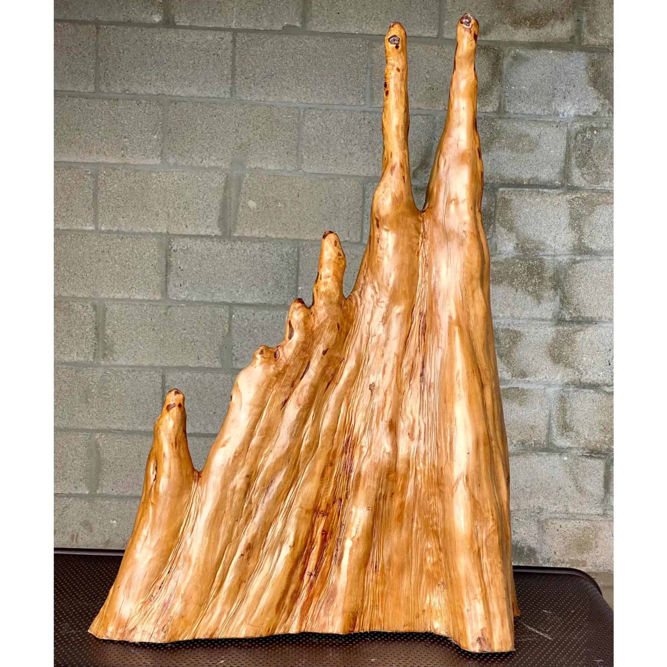 Vintage Coastal Cypress Knuckle Sculpture In Good Condition For Sale In west palm beach, FL