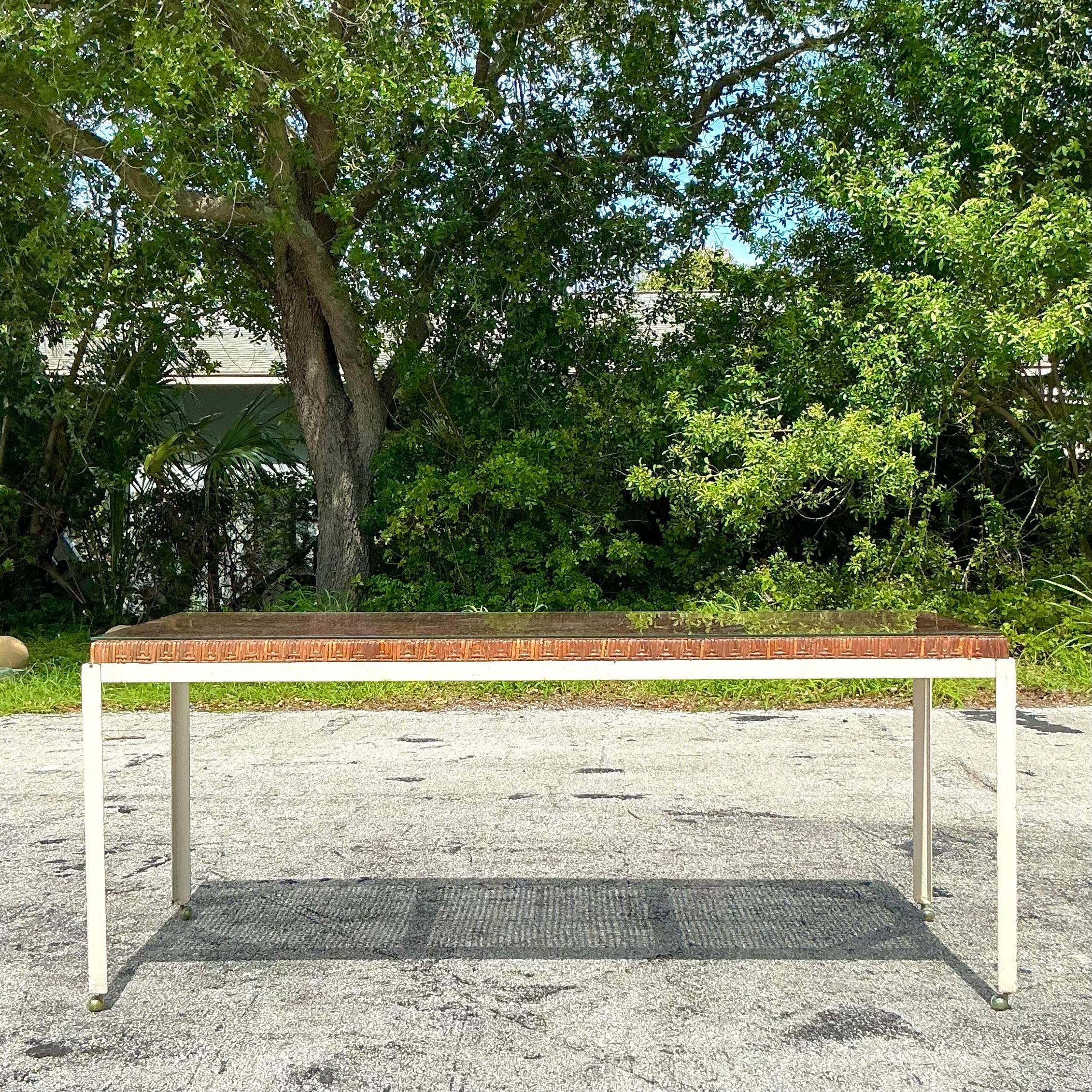 Américain Table de salle à manger vintage Coastal Danny Ho Fong pour Trop-Cal en vente