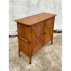 Vintage Coastal Diamond Reed Sideboard