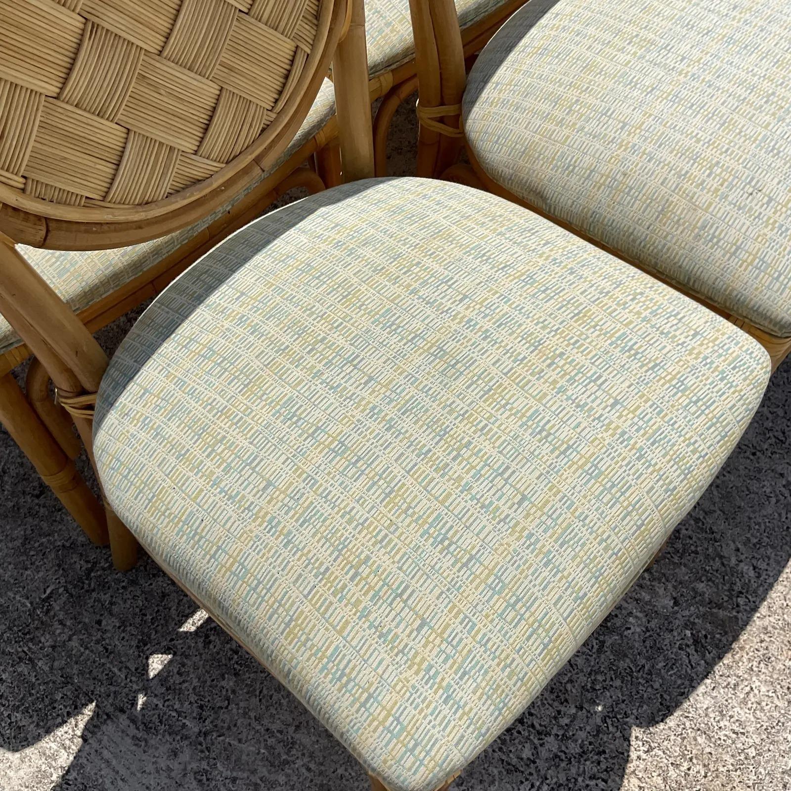 20th Century Vintage Coastal Dining Chairs After John Hutton for Donghia, Set of 6