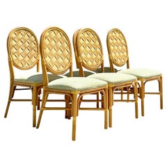 Vintage Coastal Dining Chairs After John Hutton for Donghia, Set of 6