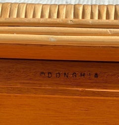 Vintage Coastal Donghia Woven Rattan Ottomans - a Pair