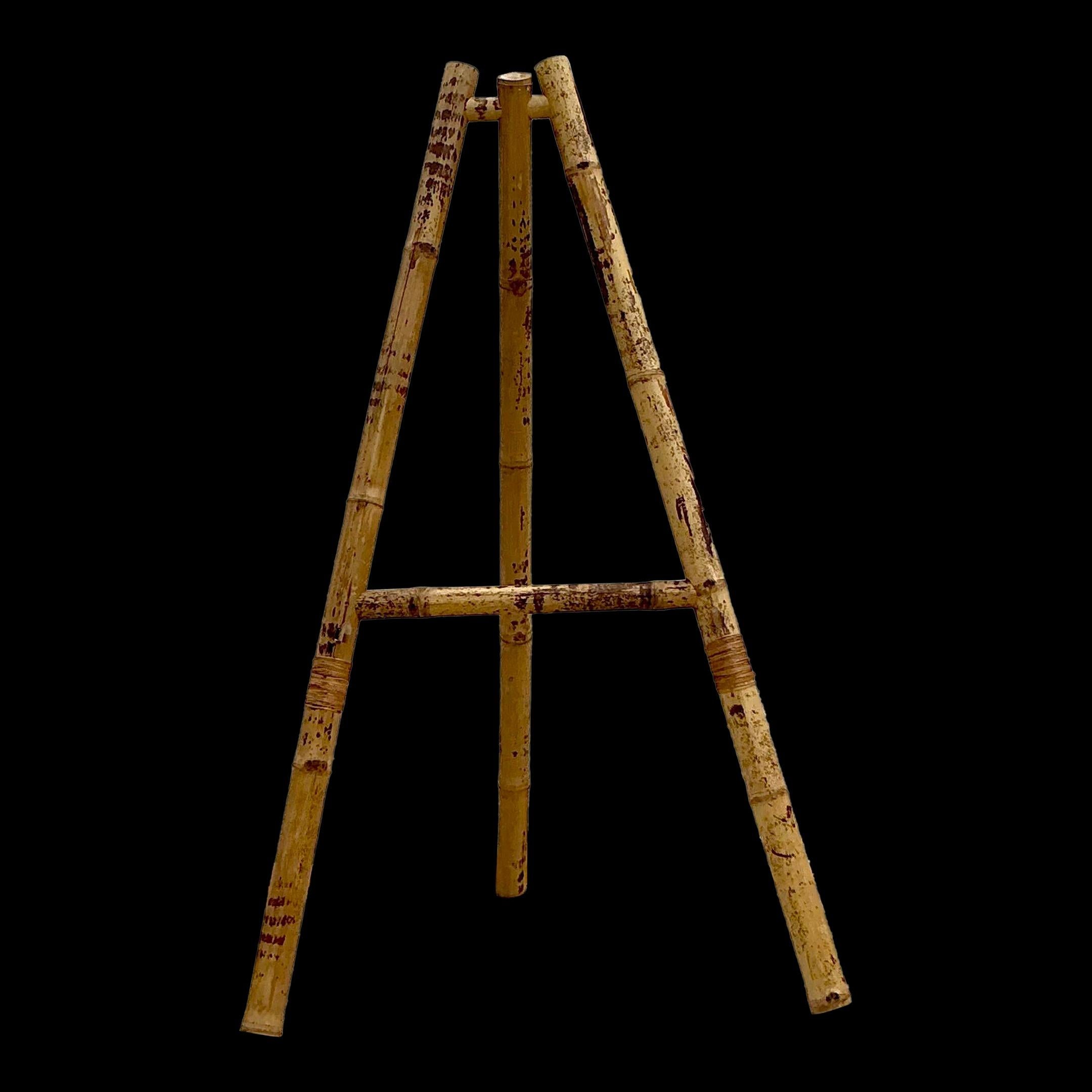 20th Century Vintage Coastal Elephant Bamboo Easel - Medium For Sale