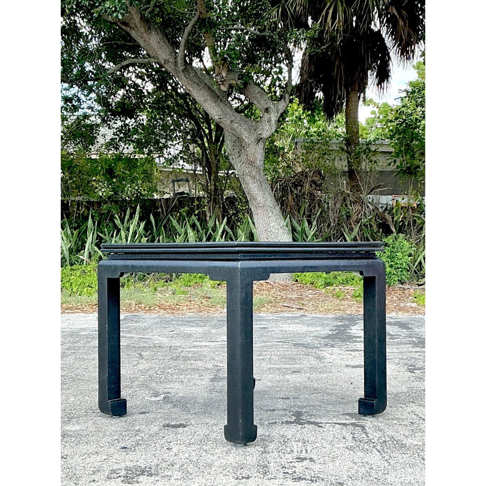 Américain Table de jeu côtière extensible vintage en toile de gazon en vente