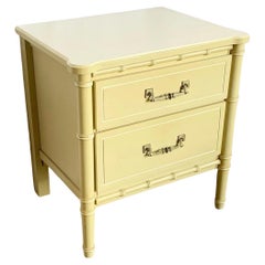 Vintage Coastal Faux Bamboo Nightstand, Bali Hai Style