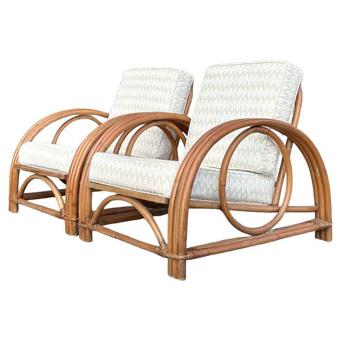 Vintage Coastal Ficks Reed Rattan Lounge Chairs - A Pair For Sale at ...