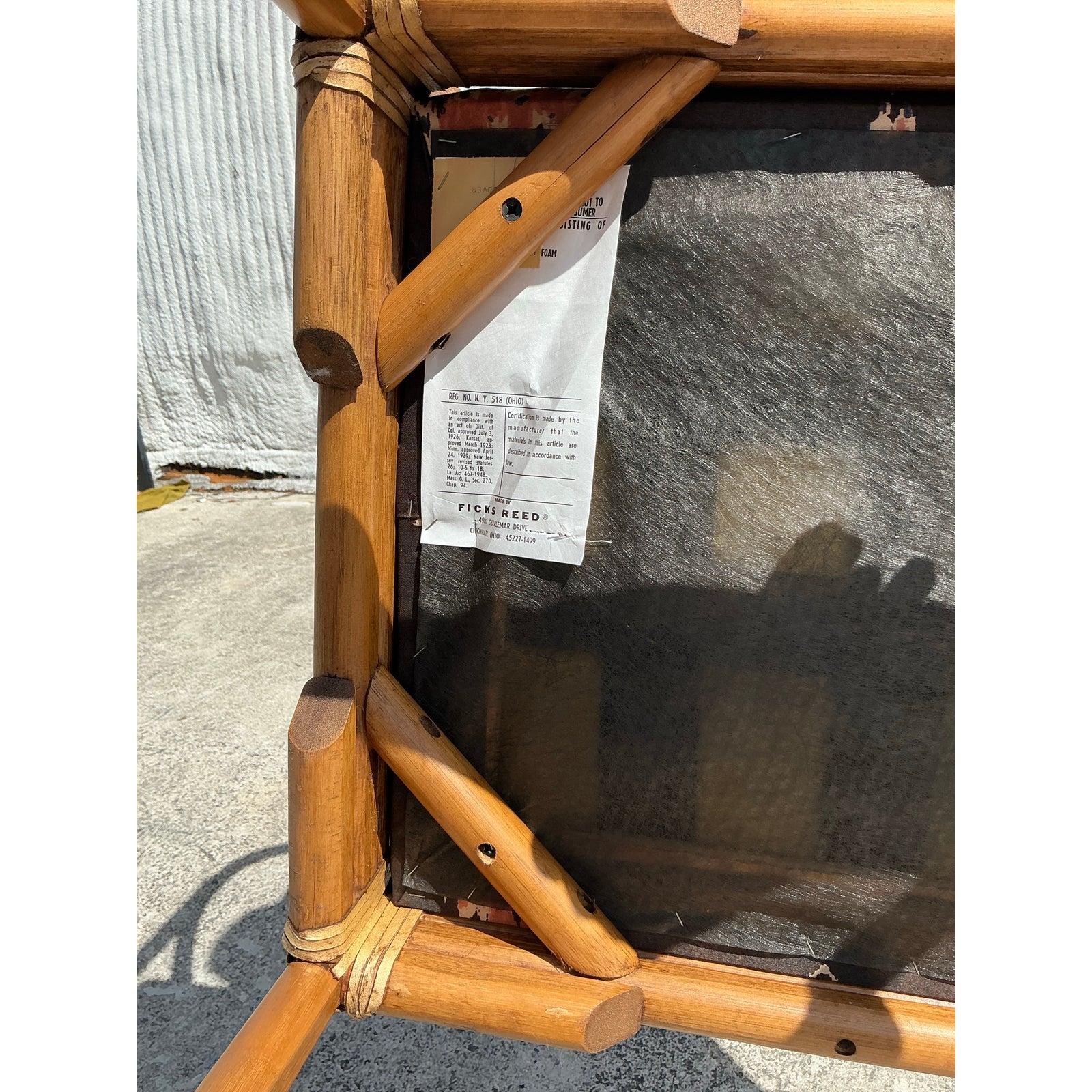 Vintage Coastal Ficks Reed Wishbone Dining Chairs - Set of 4 4