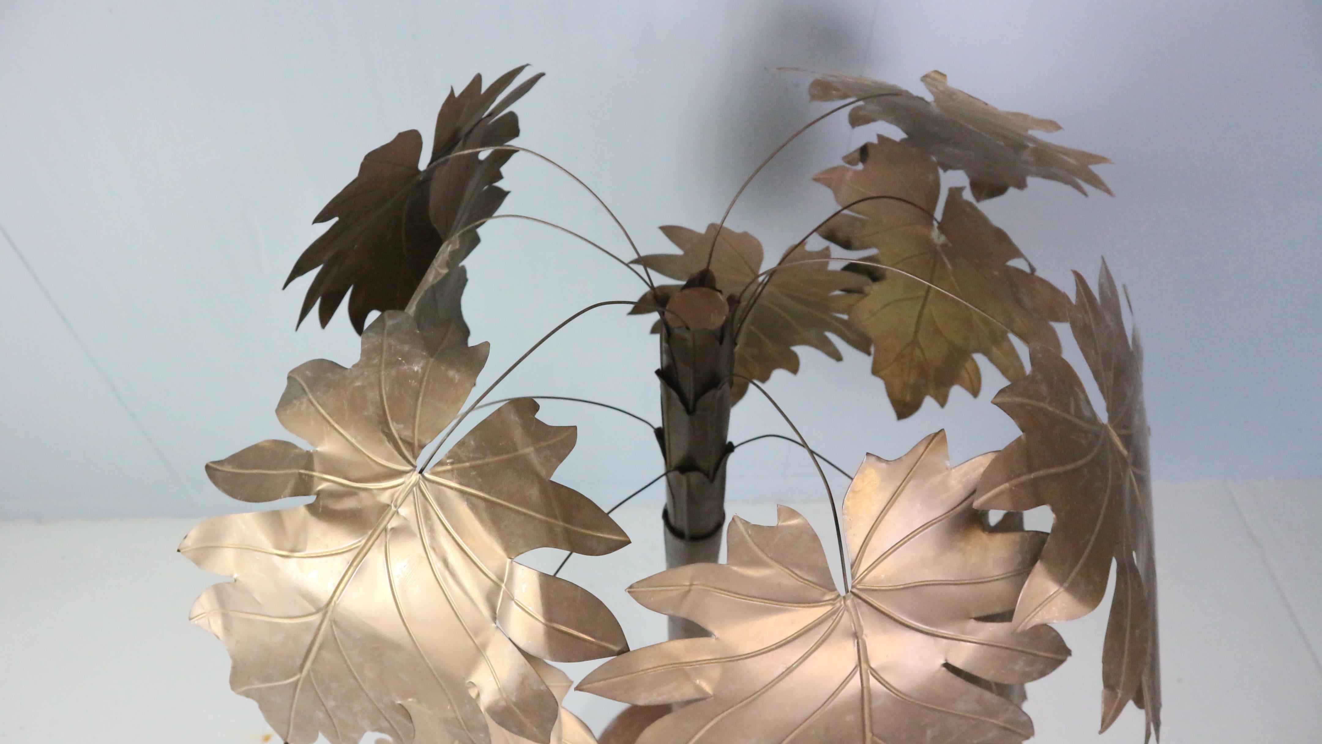 Albero di palme in rame d'epoca in stile francese Maison Jansen in vendita 2