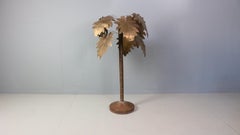 Vintage Coastal French Maison Jansen Copper Palm Tree