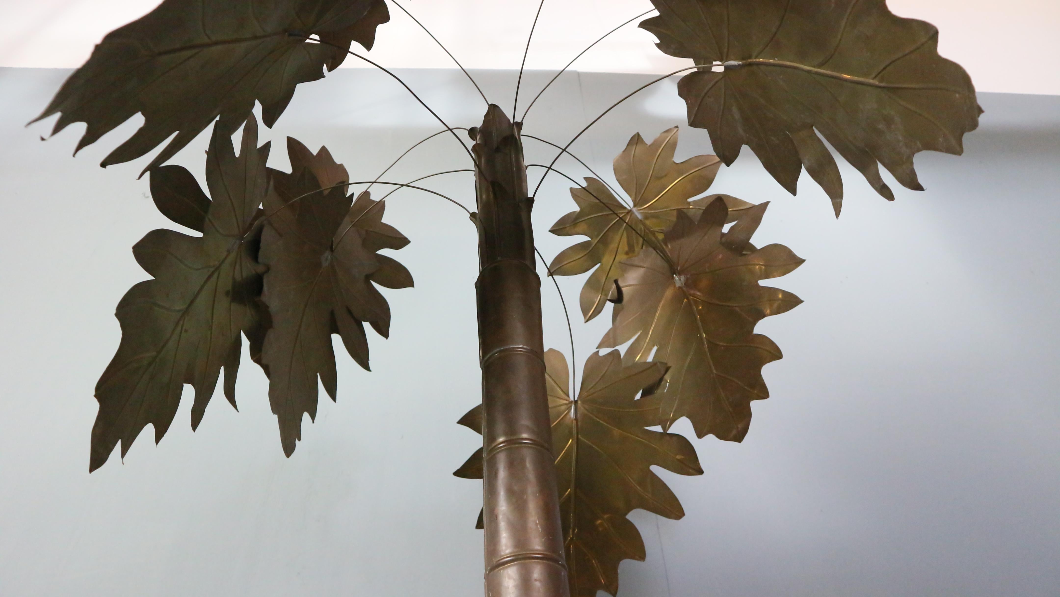 Ottone Albero di palme in rame d'epoca in stile francese Maison Jansen in vendita