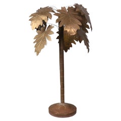 Vintage Coastal French Maison Jansen Copper Palm Tree