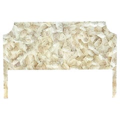 Vintage Coastal “Gabrielle” Kabibe Shell King Size Headboard