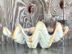 Vintage Coastal Gigas Resin Clam Shell