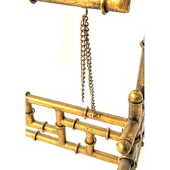 Vintage Coastal Gilt Faux Bamboo Chevalier Mirror