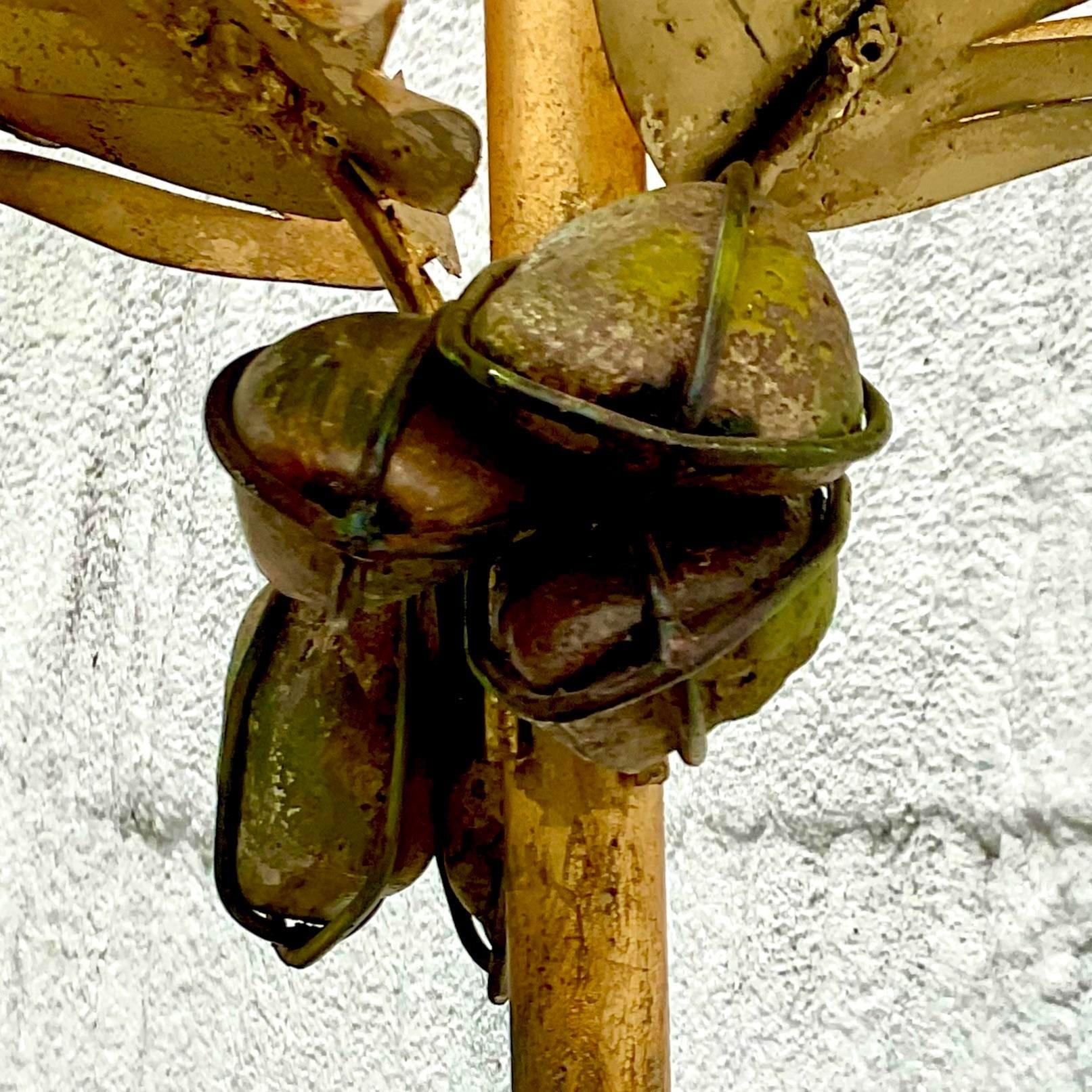 20th Century Vintage Coastal Gilt Standing Palm Tree After Maison Jansen