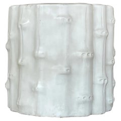 Cachepot di bambù in ceramica smaltata costiera vintage