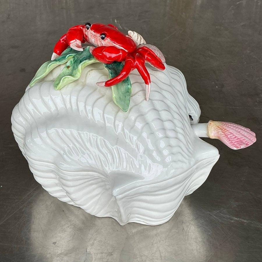 Americano Zuppiera di granchio in ceramica smaltata Vintage By in vendita