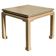 Mesa de juego abatible Vintage Coastal Grasscloth