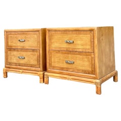 Vintage Coastal Henredon Nightstands, a Pair