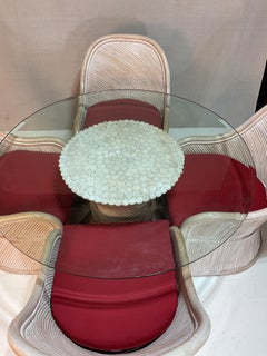 Vintage Coastal Henry Wick Pencil Reed and Wicker Dining Set