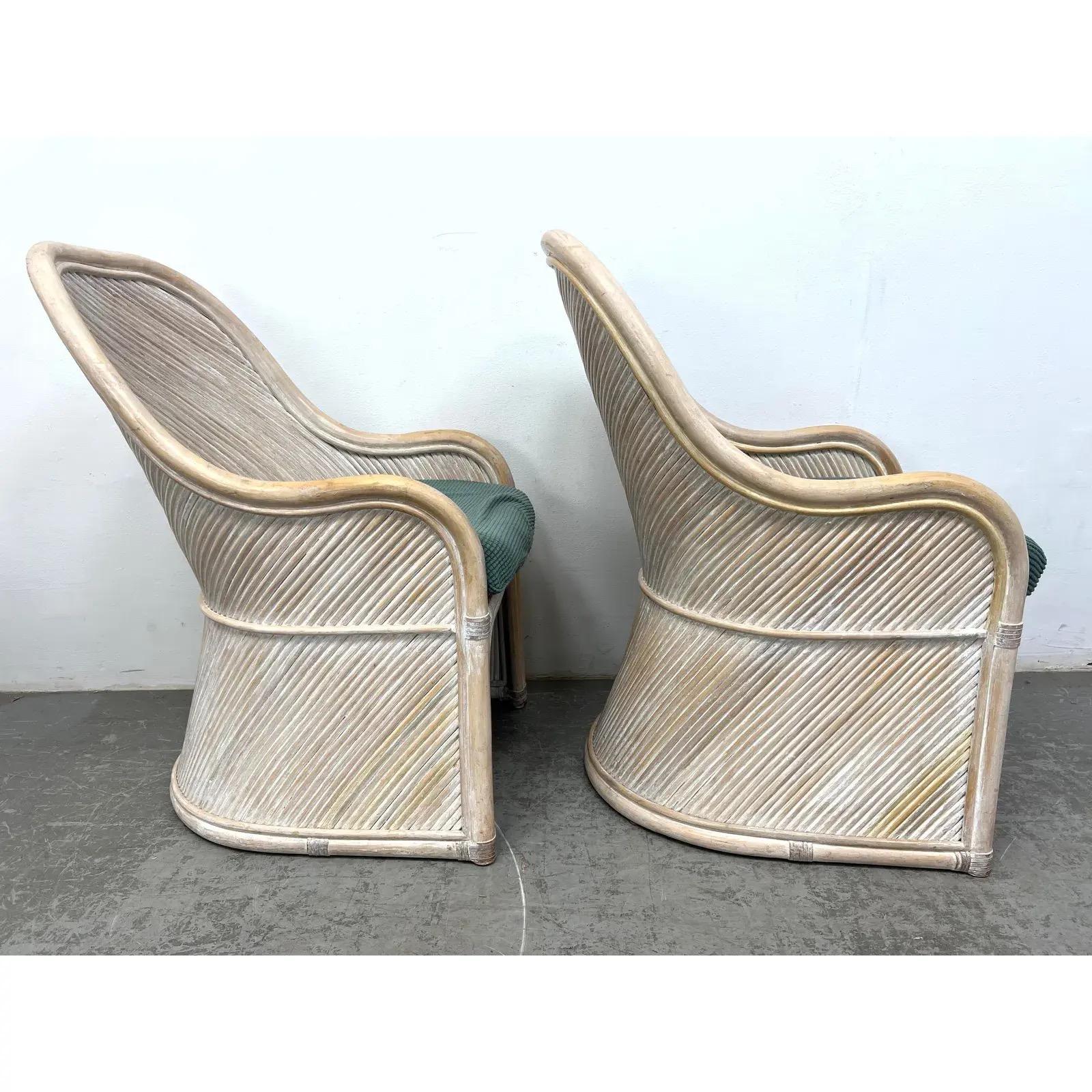Ensemble de salle à manger vintage Coastal Henry Wick en roseau et osier Bon état - En vente à Elkton, MD