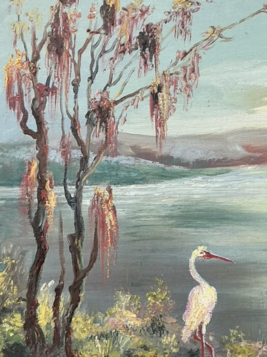 North American Vintage Coastal Highwayman Style Original Oil Painting on Board