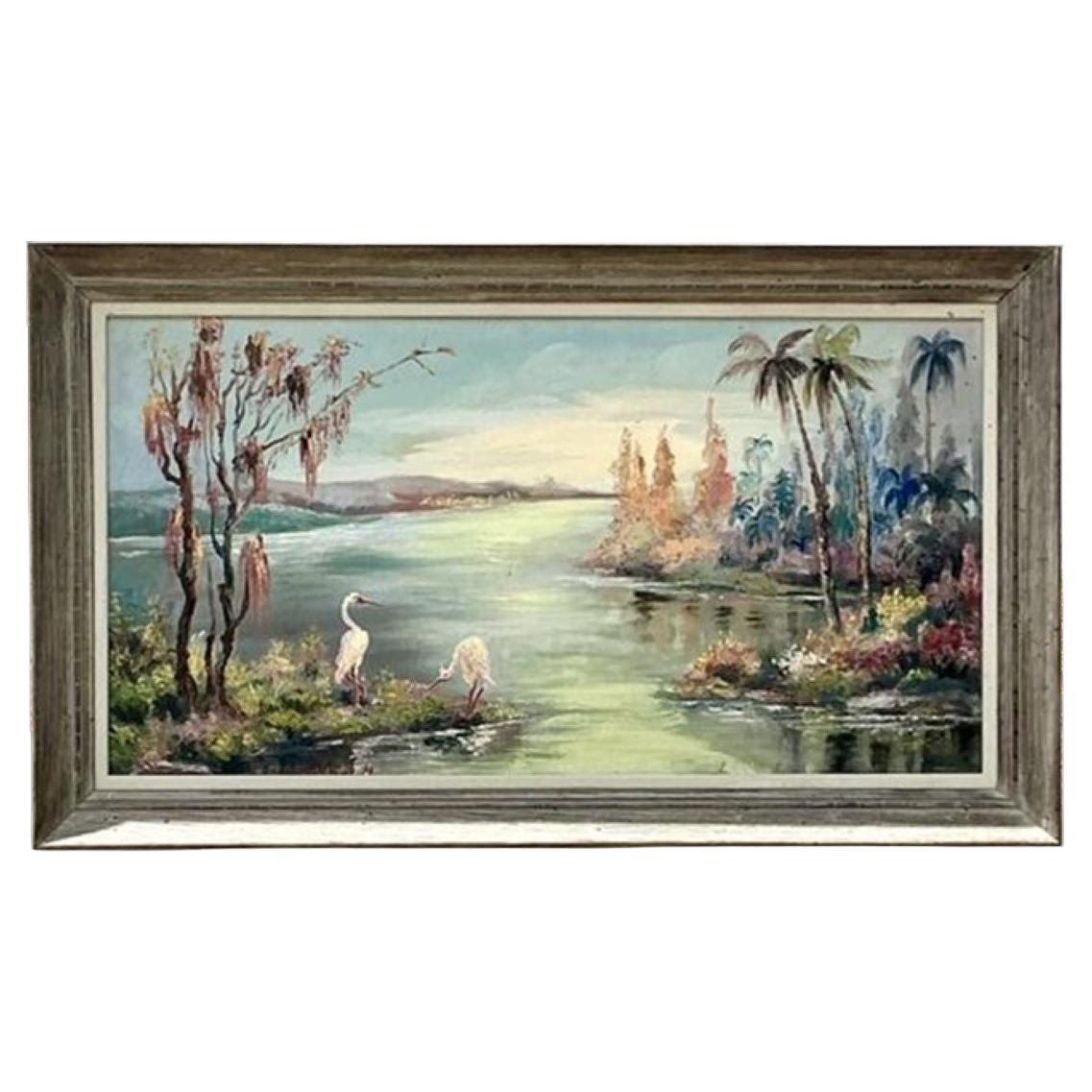 Vintage Coastal Highwayman Style Original Oil Painting on Board